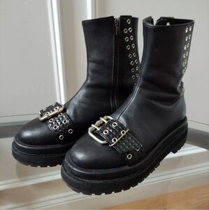 Mach & Mach Chunky Platform Combat boots Fit Women's 9 Y2K
